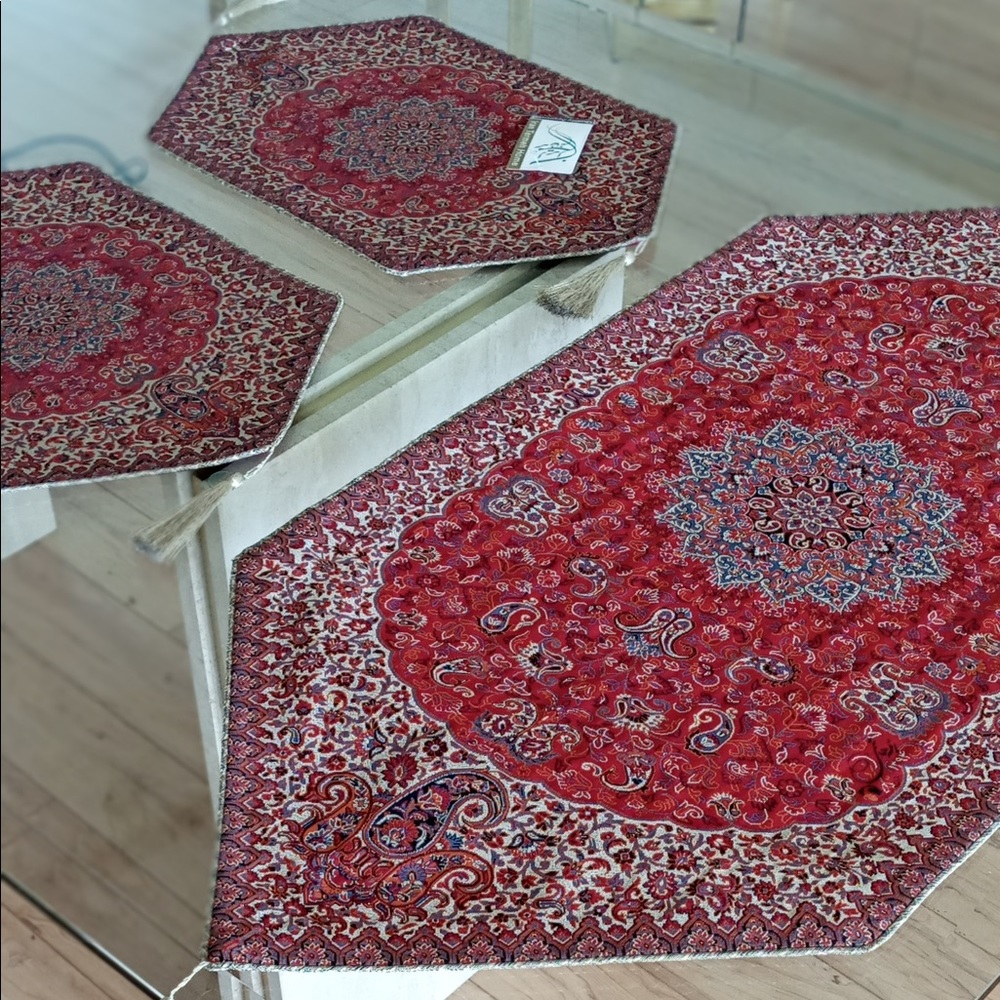 Three Piece Termeh Table Runner NWT